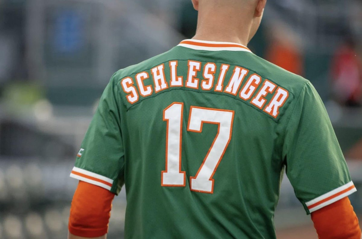 How great is this? <a href="/SachemBaseball/">Sachem East Baseball</a> alum <a href="/rafeschles/">Rafe Schlesinger</a> made his <a href="/CanesBaseball/">Miami Hurricanes Baseball</a> debut, struck out the only hitter he faced &amp; his family has this sick photo to frame thanks to the team photog. 

So many Long Island D1 ballplayers are making their names known. Big season ahead. ⚾️