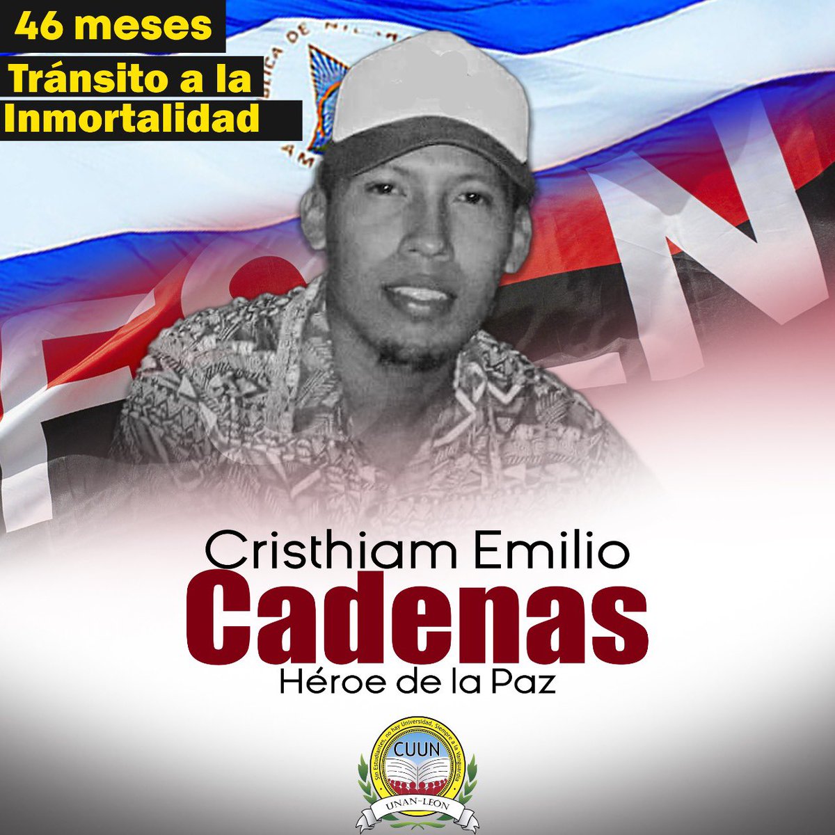 A 46 meses del tránsito a la inmortalidad de nuestro hermano 
Cristhiam Emilio Cadenas,
¡Tu CUUN Te dice Presente!
#CUUN1914