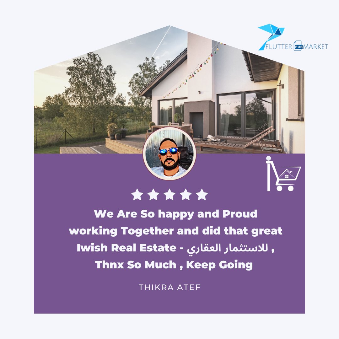 FluterPubMarket's tweet photo. 💯✅😍 Customer Feedback🤩👍💪👌
📱"iWish Real Estate" app📱
📱Try iOS: https://t.co/ZjYDRBnX88
📱Try Android: https://t.co/1y8CGTHeLT
#FlutterEngage #flutterpubmarket #flutterdevelopment #fluttercourse #customerfeedback #customerreview #iwishrealestate #flutter  #flutterdev https://t.co/Wv3NksM9v3