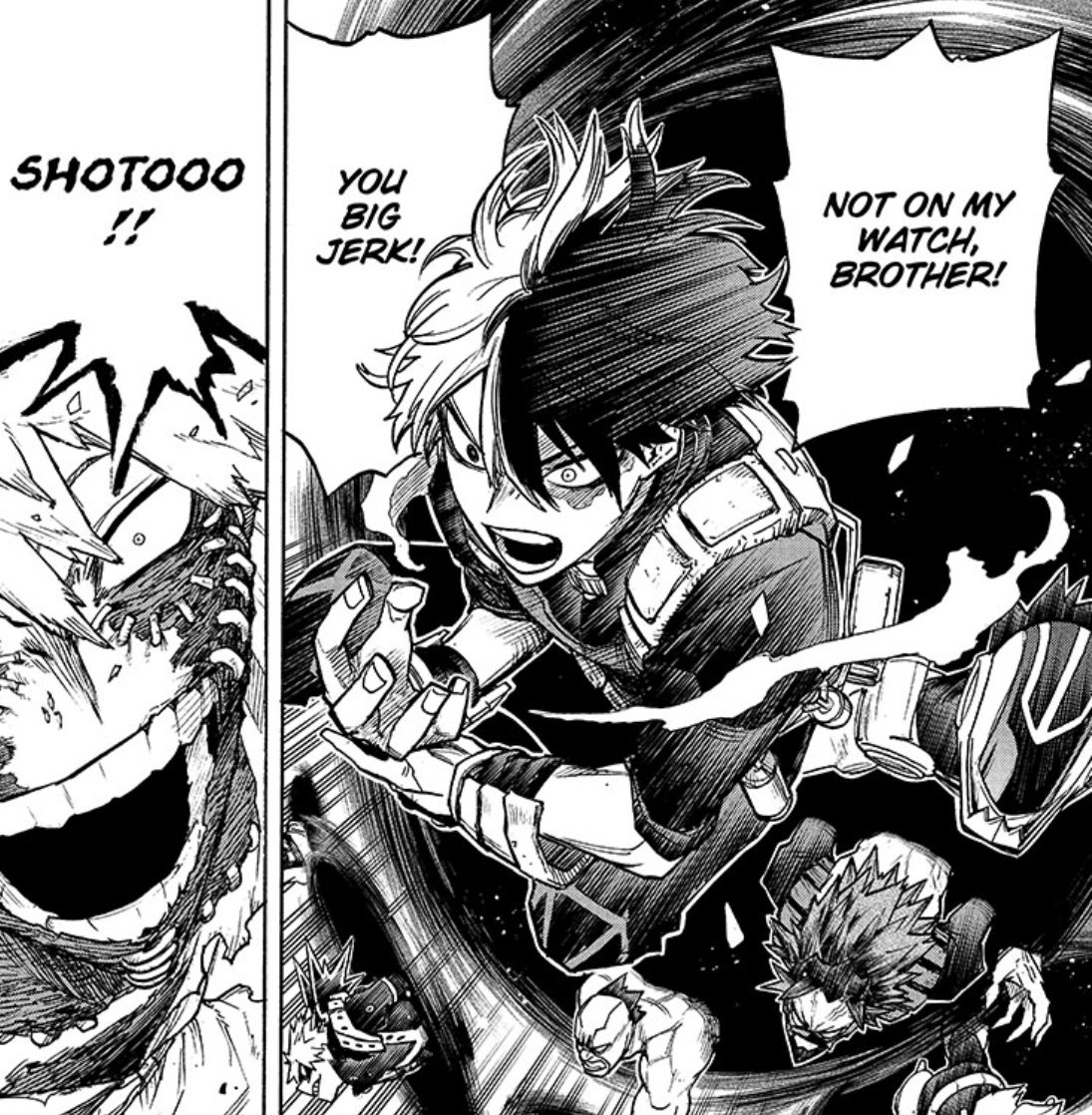 shoto calling him brother and then remembering he should also call him a jerk