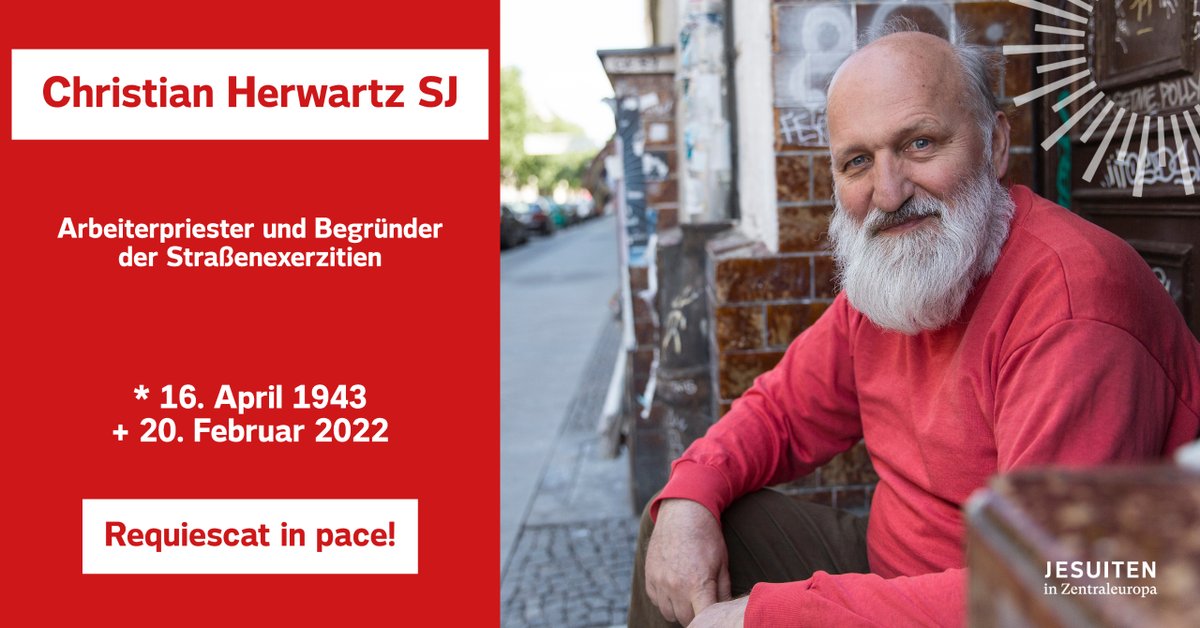 Wir trauern um unseren Mitbruder Christian Herwartz SJ, der heute in Berlin-Kladow verstorben ist.
🙏🏼 Herr, schenke ihm die ewige Ruhe. #RIP ow.ly/zlbo50HZE2T