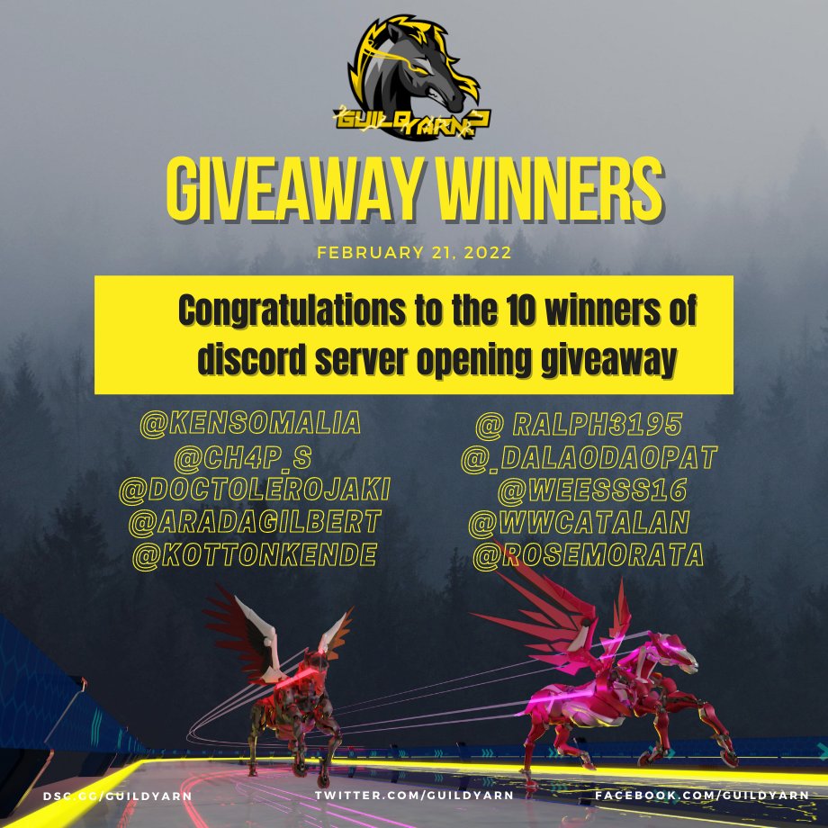 daoyarn's tweet photo. Result is out earlier than expected! 

We are glad to announce the winners of our first ever twitter giveaway. Congratulations new Pegaxy scholars!

Again, we thank everyone who participated! Stay tuned for more Pegaxy scholarship giveaways! https://t.co/MnnrRkwo6Y