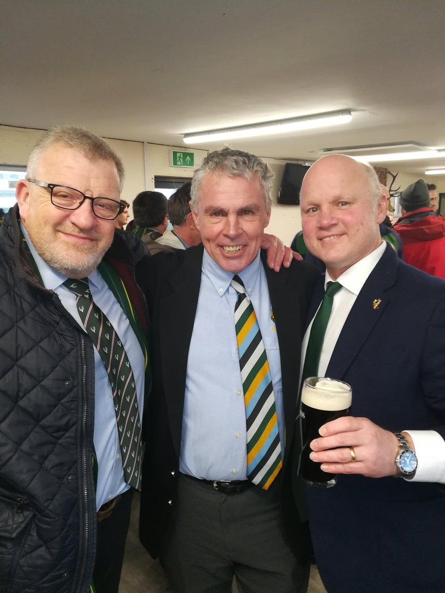 huntingdonrugby's tweet photo. A great Past Presidents Day at the club remembering our lovely friend Chris Ascroft @ploughingon &amp; @EveshamRFC Jack Jeffrey with a minute's applause. Thanks to @EastMidsRugby President Nick Powely for joining us, here with @davidruddy57 &amp; @CheshuntRugby President @FrazerWilsons4 https://t.co/ZUvj2FUaJw