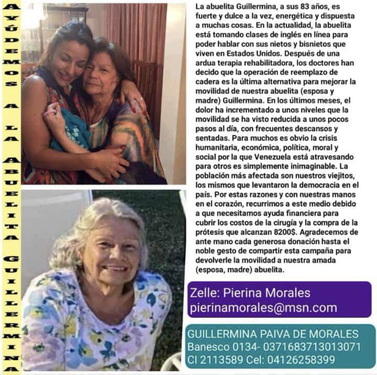 zabdyb's tweet photo. Ayúdame a difundir! Gracias https://t.co/AhnDIbwLCB