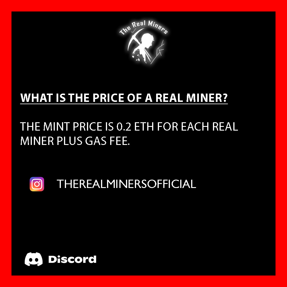 What is the price of a Real Miner? ⛏️

➡️ linktr.ee/therealminersN…

#therealminers #techcompany #blockchaintechnology #nftnews #nftstartup
