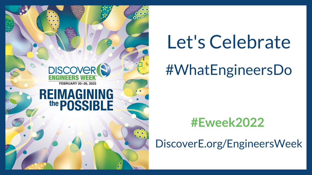 It's #EWeek2022!  How are you celebrating America's engineers and #WhatEngineersDo?  Reply and let us know.