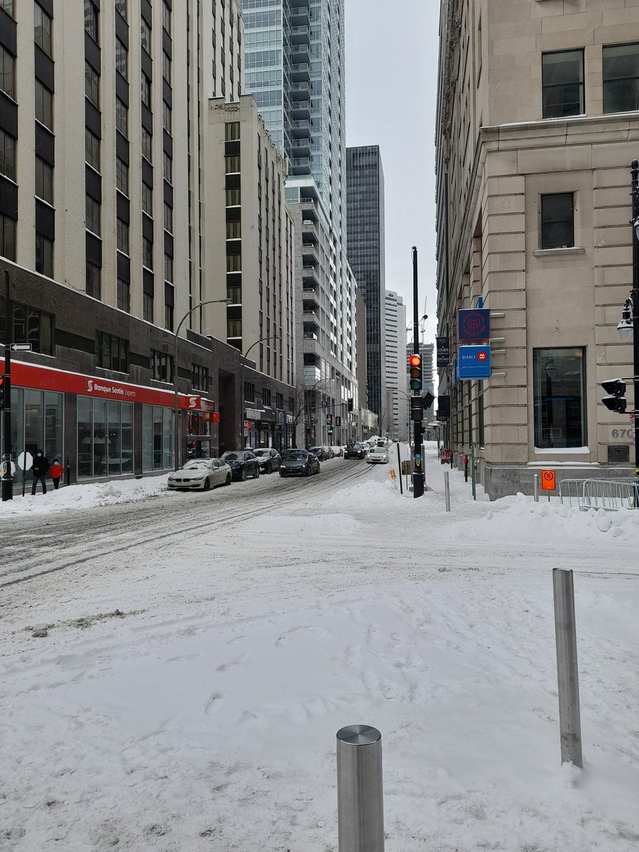 La couleur blanche, malgré le froid ressenti, a donné un charme sublime à Montréal. De haut en bas, le paysage urbain conçu, s´intègre parfaitement avec avec le contexte climatique. En bref, Montréal est un coin de paradis conçu par le génie humain.