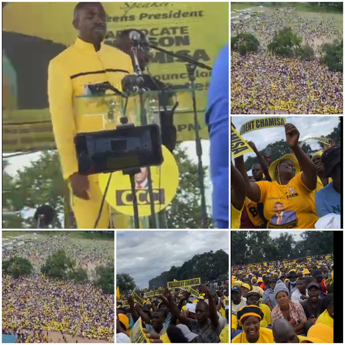 ProfJNMoyo's tweet photo. Clearly, @nelsonchamisa has an unmatched natural connection with ordinary people; it gives him a convening capacity which defies @PoliceZimbabwe roadblocks and dirty #CIO plots; it is something that the likes of poor @edmnangagwa, who rent and bus their crowds, can only dream of! https://t.co/QyTKaE6QHy