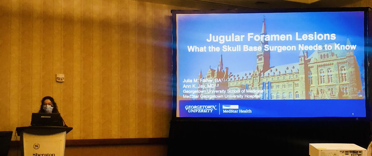 AnnJayMD1's tweet photo. Congratulations to @JuliaFisher_ on giving her talk at #NASBS2022. Huge thanks to #ClaudiaKirsch and @MGUHNeurosurg for the support! @GUMedicine @GeorgetownRad https://t.co/jNKk77ySBF