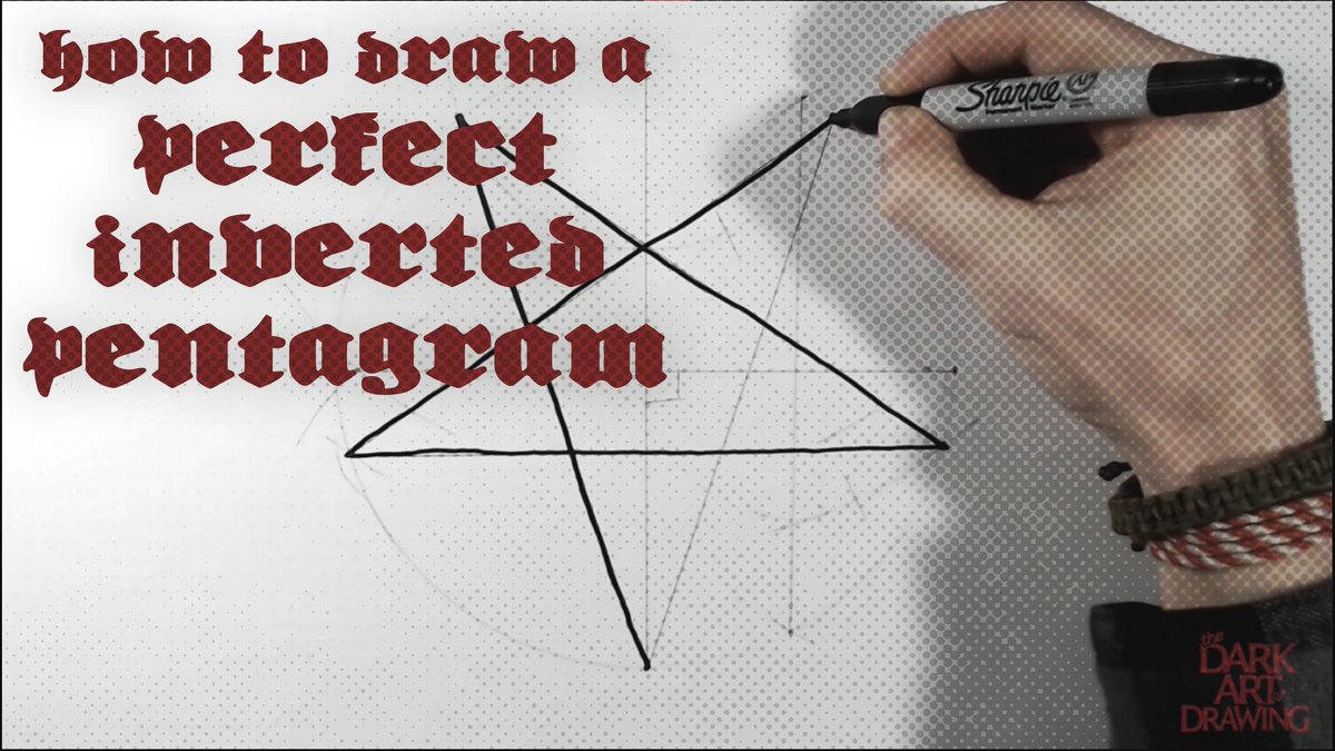 darkarttv's tweet photo. How to Draw a Perfect Inverted Pentagram

The pinnacle of art in Satanism: a pentagram that doesn't look🥴 This one is complicated, but definitely worth the effort to have a geometrically balanced work of sin.

https://t.co/FmPWAWjZMq https://t.co/lVAuc6HFt2