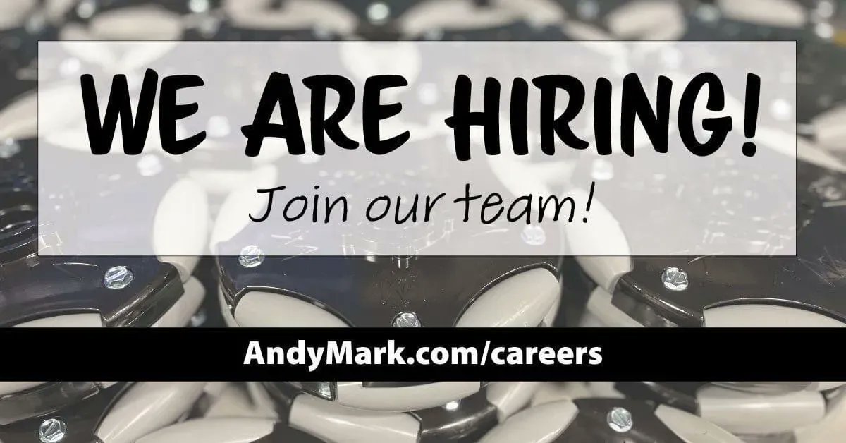 Spread the word! We currently have a full-time Mechanical Engineer position open, and we're looking for someone with FIRST Tech Challenge experience! Check out our Careers page  bit.ly/3s8v9np for more information about applying at AndyMark! #job #robots #career