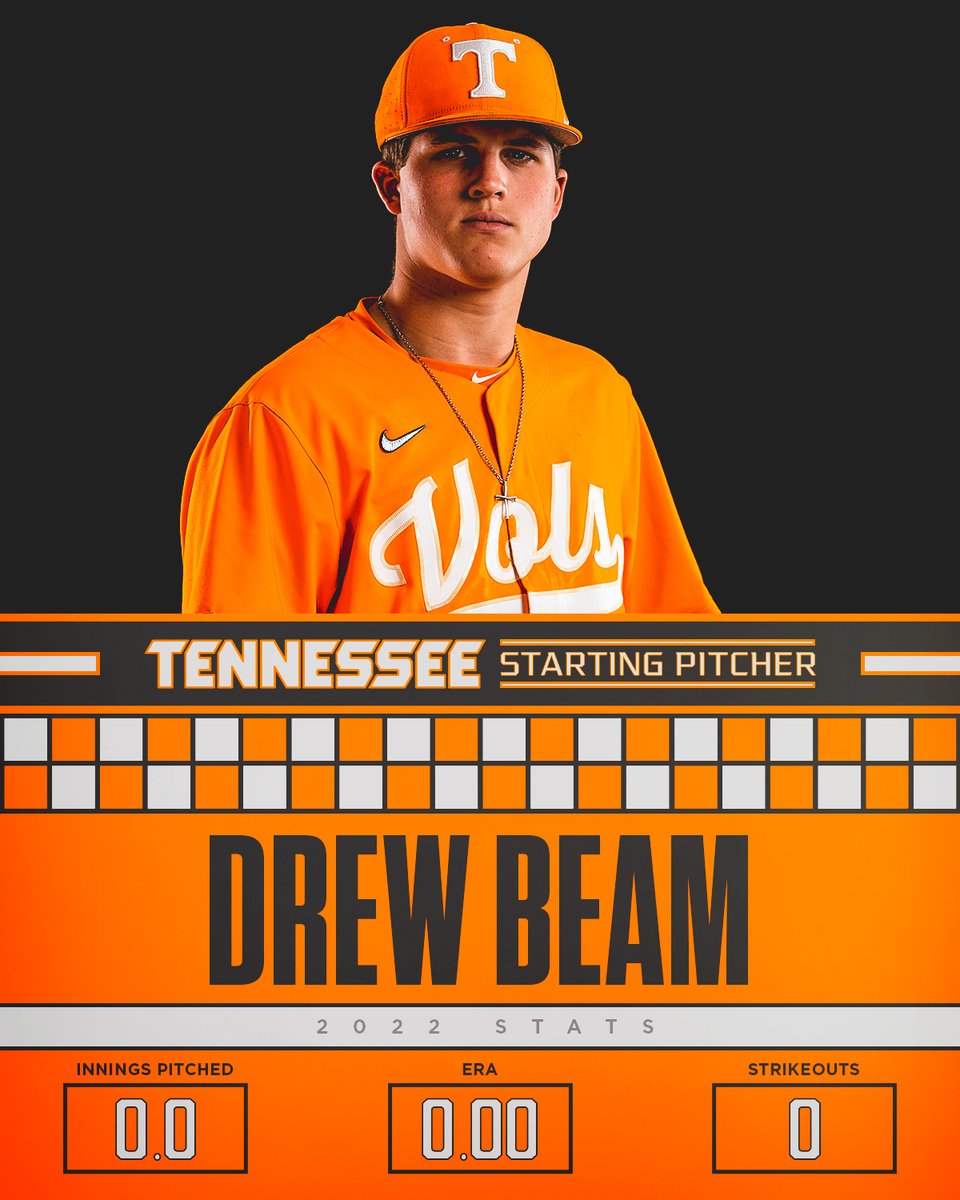 Vol_Baseball's tweet photo. Freshman right hander @dsbeam11 will get the starting nod in his collegiate debut!

First pitch at 1 p.m.

#GBO // #OTH // #BeatGS https://t.co/Y59emppy22