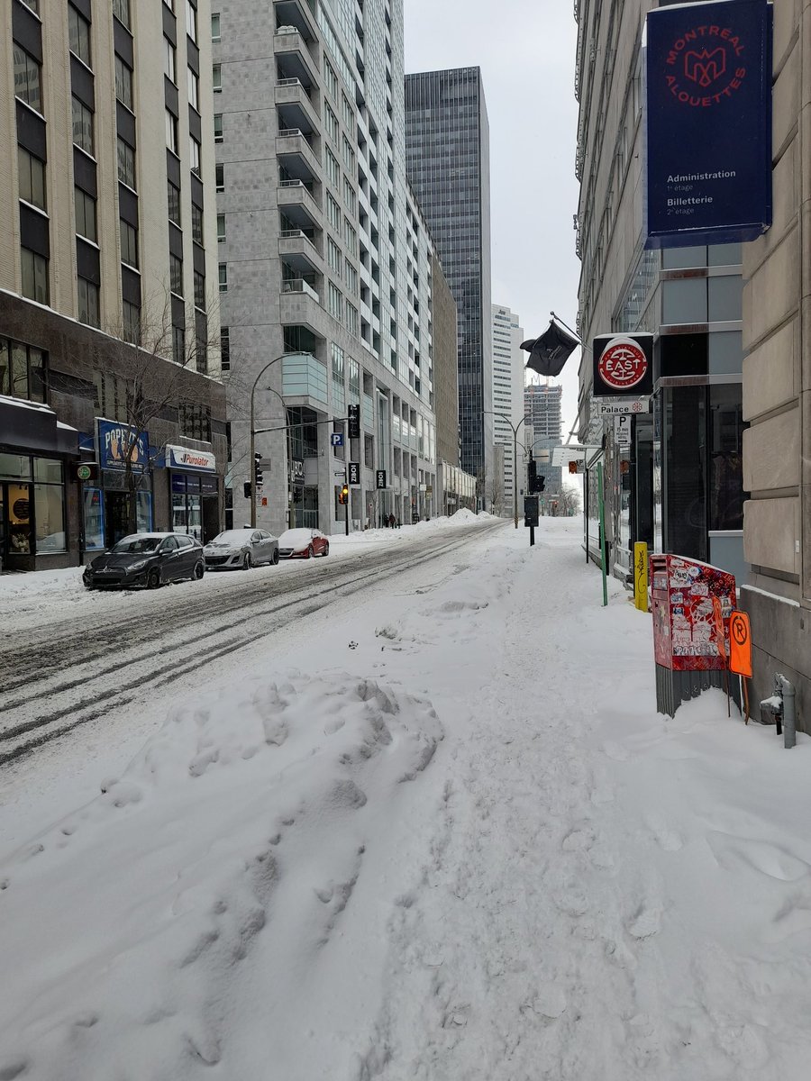 The white color, despite the cold felt, gave a sublime charm to Montreal.  From top to bottom, the urban landscape designed, integrates perfectly with the climatic context.  
In short, Montreal is a corner of paradise designed by human genius.
