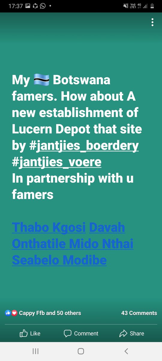 JBoerdery's tweet photo. The response was very good I agreed nxt month We having famers Day at Botswana talking importance of Nutrition and Animal feeds. We talking Lucern feeding at winter and opening a new Depot 🇧🇼 #jantjies_boerdery #jantjies_voere @NokoSeboni @DesboMohono @IpelengKwadi @OleLekgetho https://t.co/IzVOUYbk2w