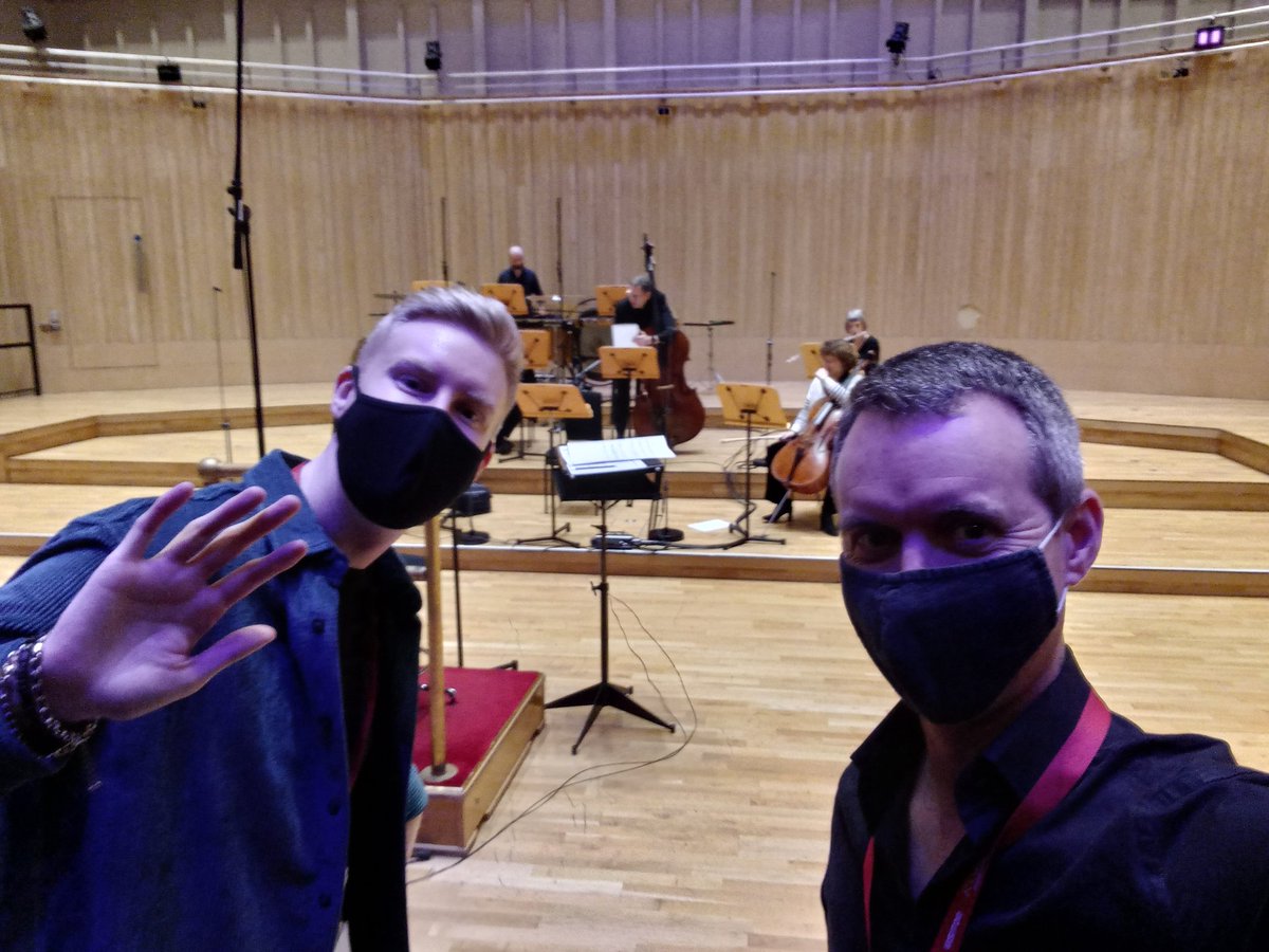OliSearle's tweet photo. Back in with the @RSNO today to do some conducting of new pieces by young composers on the #NotesFromScotland project, working with @JayCapperauld @kathviolaplayer https://t.co/EmtS1up10C