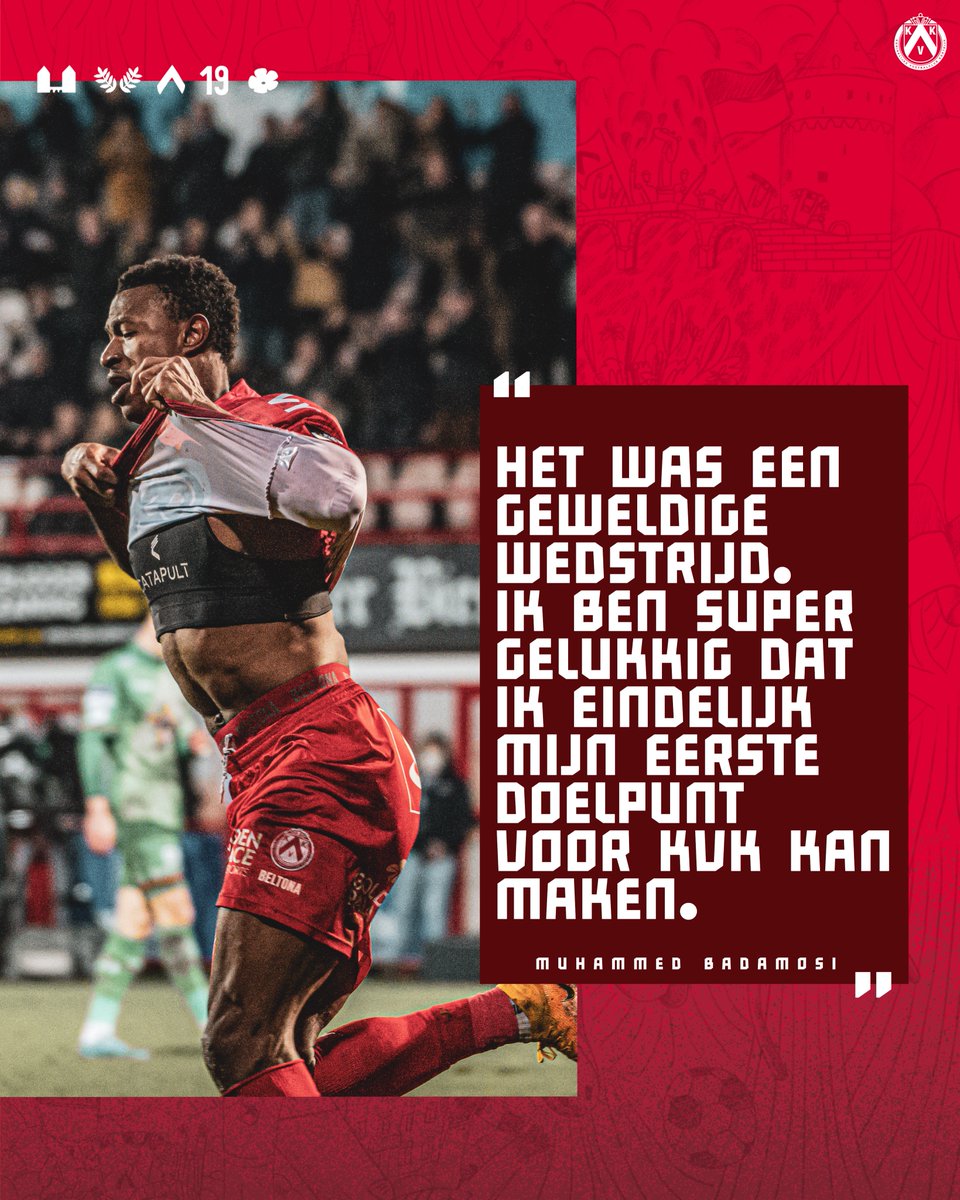 Eerste goal.
Perfecte timing. 👌

#KVKZWA #DeDerby #WeDoenVoort 🔴⚪️