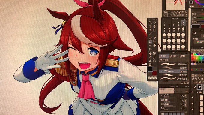 久しぶりに頑張って塗ってるの 