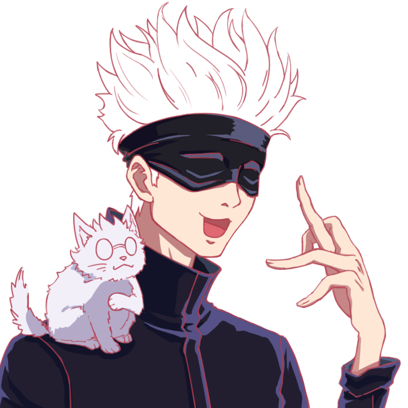 kuronhr's tweet photo. @nekonationNFT
 welp my friend showed nekonation to me and i fell in love with it XD
here's my weekend's worth of my imagined gojo sensei in neko nft style

#NekoNation 
#Nekofanart https://t.co/HgIjyzwdD4