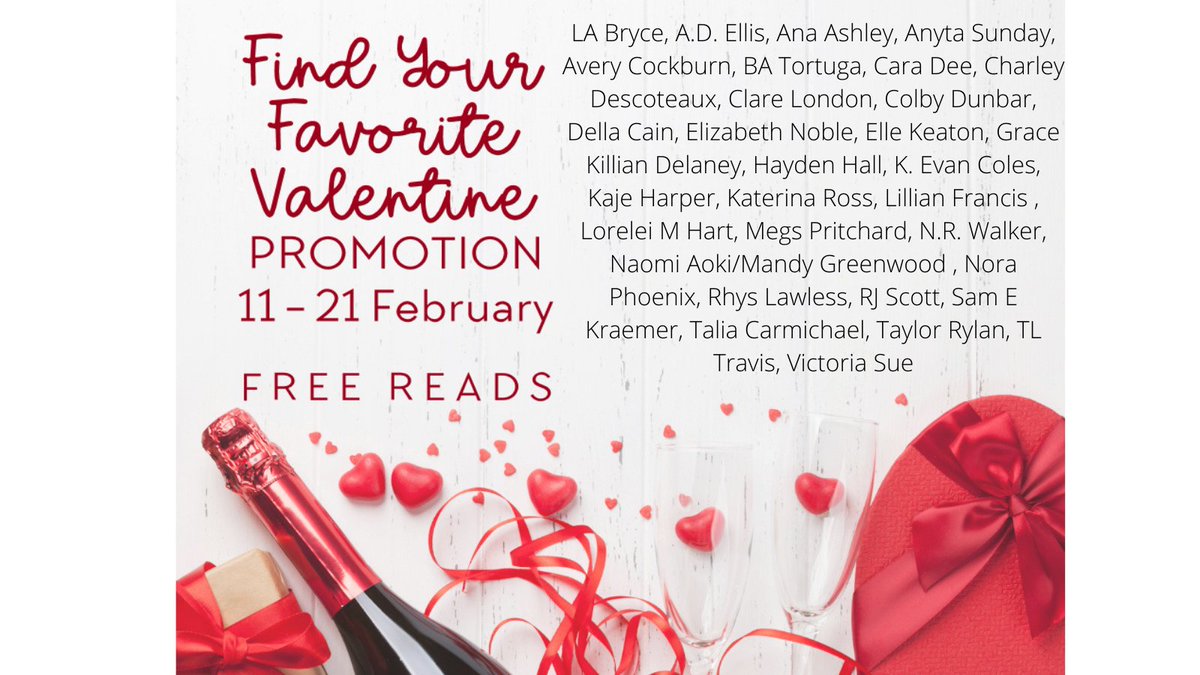 Some of your favorite #mmRomance authors got together &amp; are offering 31 free stories now-February 21st—Come meet your new book boyfriend <a href="/LABryce_author/">LA Bryce</a>, <a href="/megspritchard1/">Megs Pritchard</a>, @tltravis1 <a href="/LillianFrancis_/">Lillian Francis</a>,<a href="/naomiaokiauthor/">Naomi Aoki</a>, <a href="/rhyswritesmm/">Rhys Writes Romance</a>
 claims.prolificworks.com/gg/7Dm4RJ0u4XB… 
#GayRomance #FreeBook
