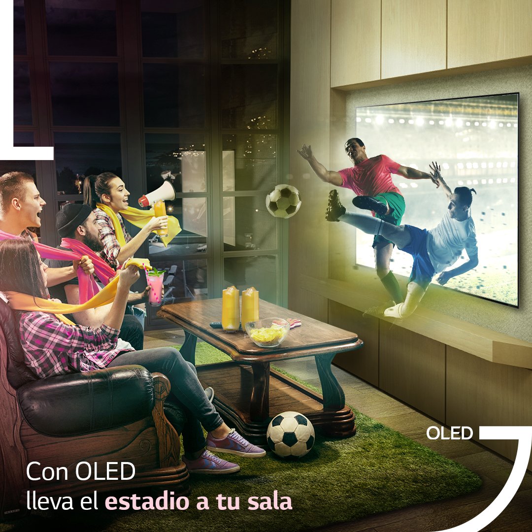 lg_peru's tweet photo. Con LG #OLED y su función #MotionPro vivirás cada partido sudando la camiseta. Definitivamente una nueva experiencia para los deportes ⚽

No te pierdas ningún detalle del partido: https://t.co/vr5phQ8oEQ https://t.co/QNxM3IcYgg
