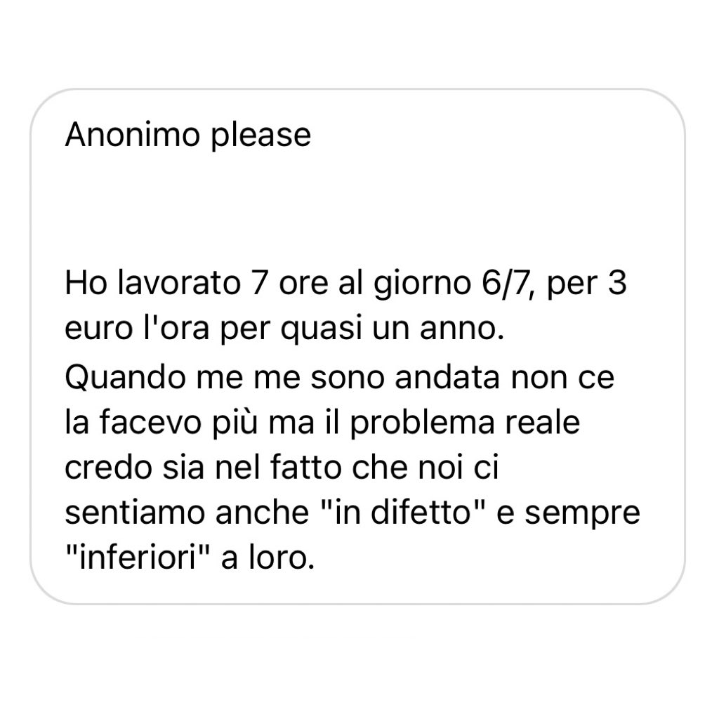 PossibileIt's tweet photo. Servono controlli e una legge sulla #giustapaga, altrimenti chi lavora si sentirà sempre in difetto, inferiore e solo.
#salariominimo #sfruttamento #lavoro
#giovanichenonhannovogliadilavorare https://t.co/zmPkf57e3I