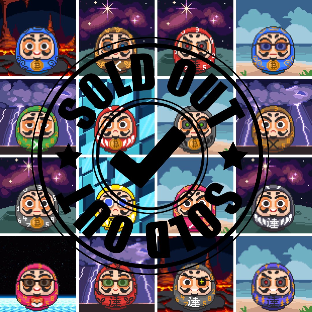 #Crypto_Darumas🚀

last 16 #NFTs sold🤩
thank you all for the support and for believing in this project🙏
the price is still 0.0035 ETH take advantage of it💣
make an investment in the future💰🤑
#OpenSea #NFTartist #NFTSold #nftcollector #NFTCommmunity #NFTProject #Polygon