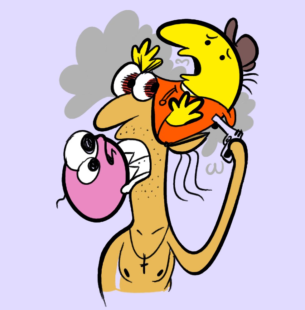 Bigbird96's tweet photo. You tryin' to trick me, man. Puttin' smoke into my head, man, I don't know what to THINK no more!! #smilingfriends #adultswim #cartoon #fanart #djspit #deeisbrowsing https://t.co/fL6cex3RCK