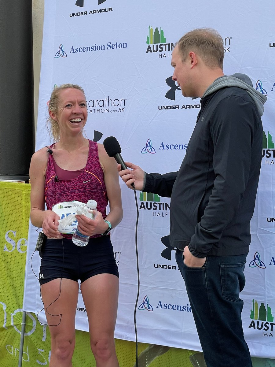 austinmarathon's tweet photo. Congratulations to our female 1st place finisher, Kelsey Bruce! With a time of 2:14:16! #runatx #AustinMarathon #austintexas https://t.co/yuOFwLpAK3