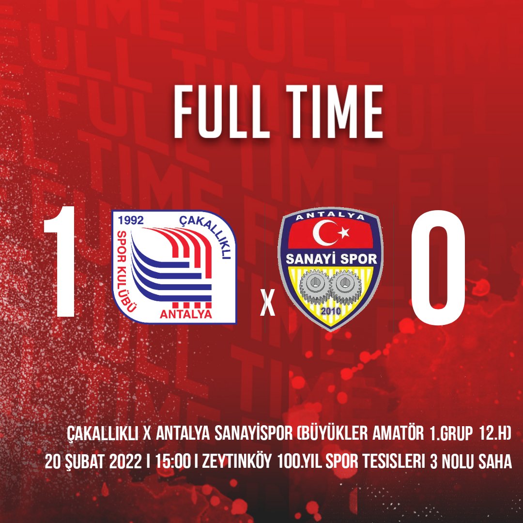 cakallikli's tweet photo. Maç sonucu Çakallıklı 1 Antalya Sanayispor 0 https://t.co/dQ4OnCJDSU
