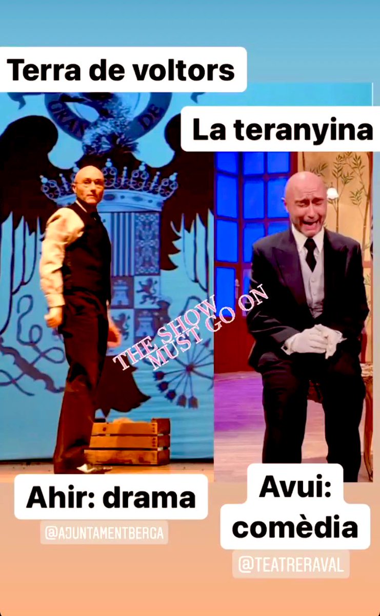 aamazares's tweet photo. Avui toca comèdia al @teatredelraval #lateranyinaraval #Elgin #AgathaChristie https://t.co/xoNxVdvHyR
