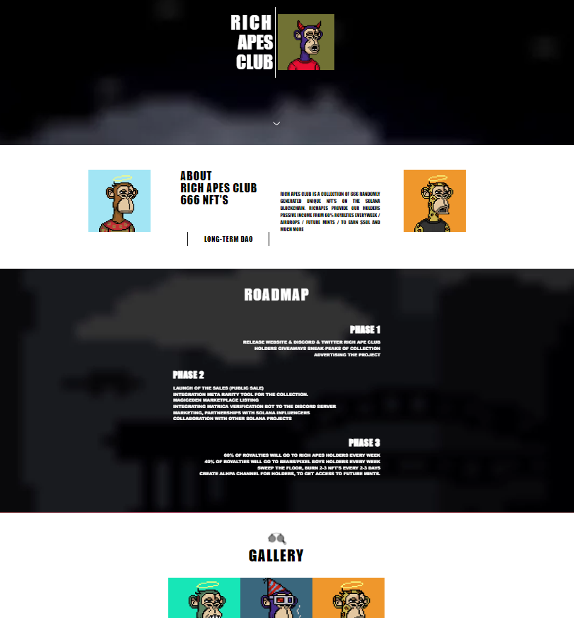 OUR WEBSITE IS LIVE!! 🔥🔥🔥
CHECK OUT 😋
richapesclub.net

#Solana #SolanaNFTs #NFTcommunity #NFTs #NFTcollection #NFTcollector #NFTcollectors $SOL #SolanaSzn #SolanaSummer #SolanaNFTs