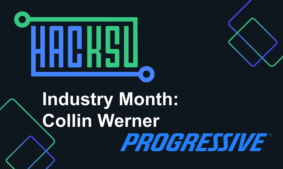 _hacksu's tweet image. Hey HacKSUers! This week we kick off industry month by having our alumni Collin come in and talk about his life in the CS industry! Learn about his &quot;day in the life&quot; of working at Progressive and gain some helpful tips! This Tuesday at 7PM on Discord or in Taylor 226!