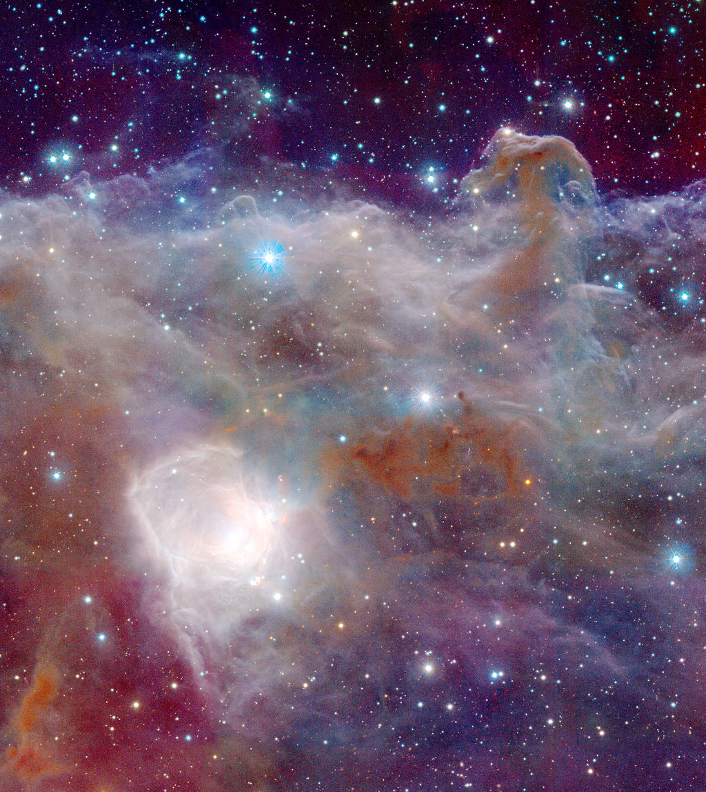 EtienneKlein's tweet photo. La nébuleuse de la tête de cheval, située à 1500 années-lumière de chez nous, dans la constellation d’Orion. De l’hydrogène et des poussières en veux-tu en voilà. https://t.co/558ccmQIUN