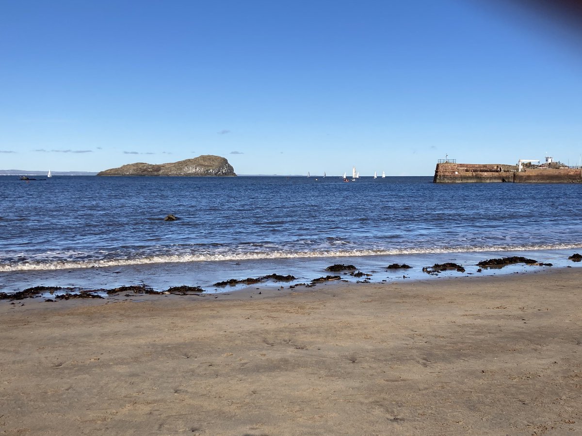 Sails in the distance. Lovely day for for a sail, maybe a little bit cold, but beautiful. #NorthBerwick #EastLothian