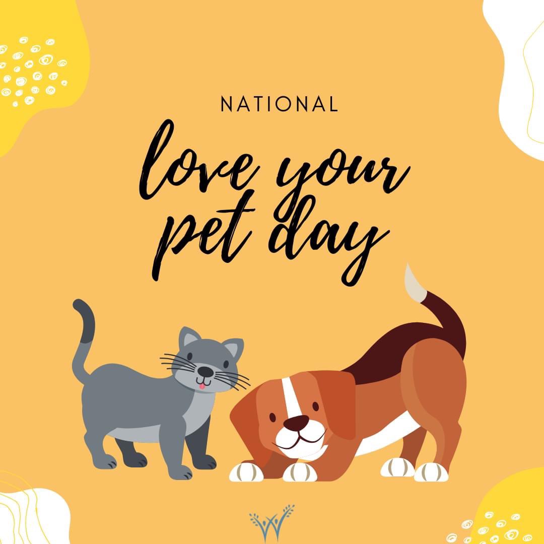 Happy National Love Your Pet Day! Grateful for all our furry friends out there who make our lives that much better. Drop a pic of your pet below! #LoveYourPetDay #WEL #Petsarefamily