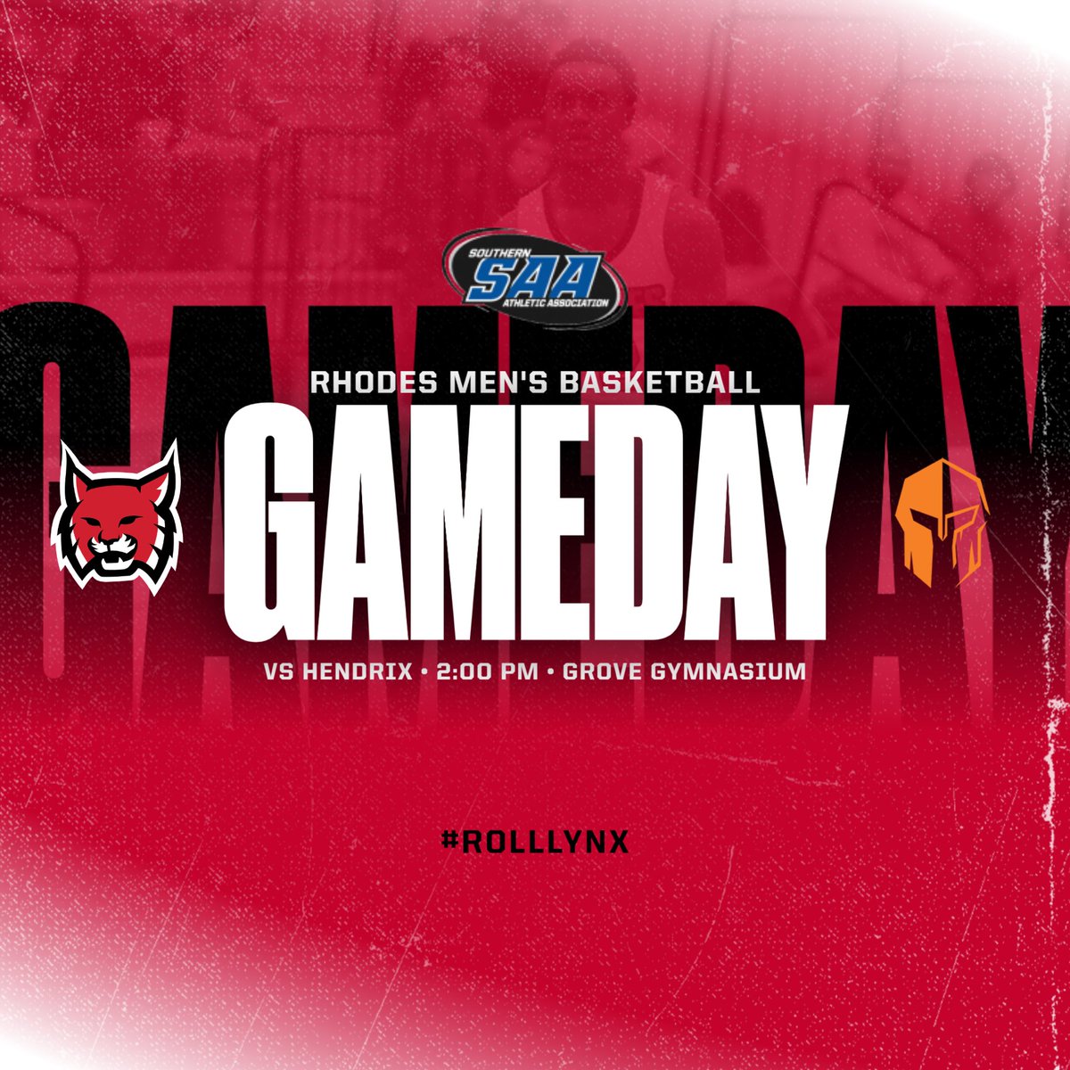 RhodesLynxMBB's tweet photo. Time to Survive & Advance!
🆚» Hendrix Warriors
🏟» Grove Gymnasium
📍» Conway, AR
⏰» 2:00 PM CST
💻» https://t.co/XKrIUhMfox
📊» https://t.co/Cj3u0WG3I5
#rolllynx #rhodesbasketball #lrd #td2ch #builtDIIIferent #saa #d3hoops #rhodescollege #rhodesathletics https://t.co/UDFtNJiugY