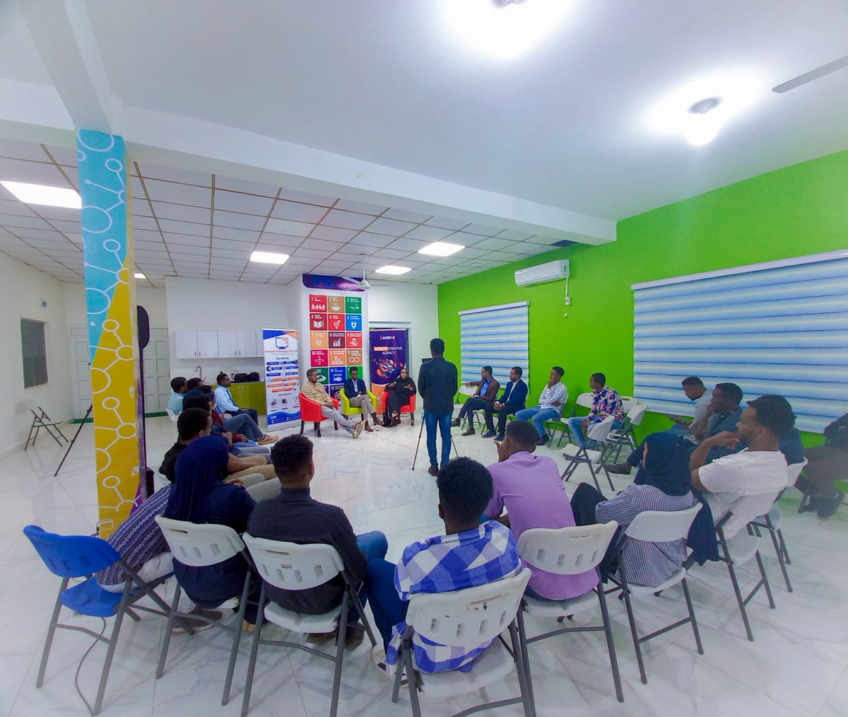 Ahmed_Vikrad's tweet photo. We are in the discussion venue,  2nd face of the event of "How can tech and innavation transform somaliland".
With @KoshinMariano &amp; Amal Hussein. https://t.co/Cy7oX4k4bZ