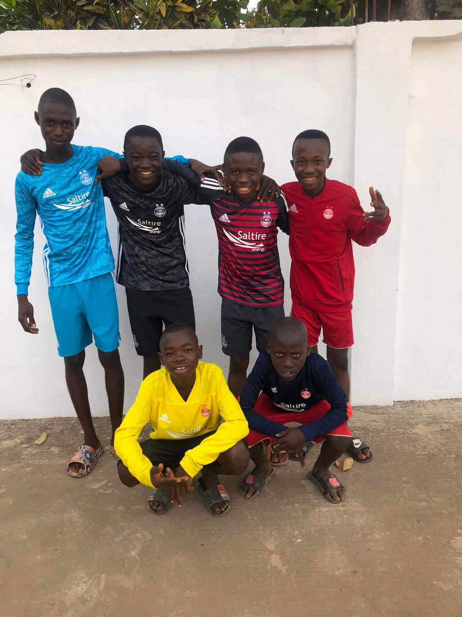 malkieb's tweet photo. Arran’s football kits going down well with the kids in Sierra Leone. https://t.co/RX4NQ0rOLI