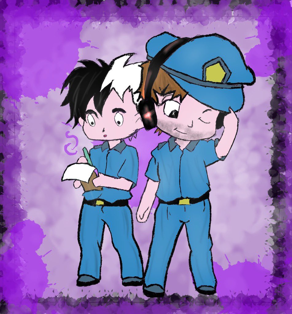 miss_sam19's tweet photo. Hice a Reb y Axo de policías 😍 #FanartsForReborn #rebornlive #axocer #fanartsforaxozer https://t.co/wTYo4LsL6G