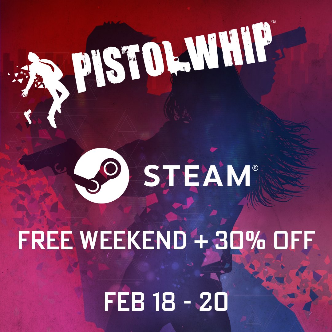 📣 Our #FreeWeekend + Discount on <a href="/Steam/">Steam</a> ends tonight! 

Take on the world leaderboards in Arcade mode, make your mark in our latest weekly challenge, tackle the robot apocalypse in 2089, or hunt down outlaws in Smoke &amp; Thunder. Grab it now 👉 bit.ly/36n1yQC #SteamDeals