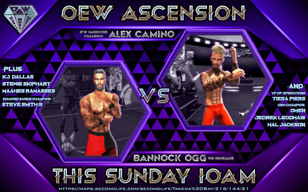 "BadAss Bitch" Tiesa Piers (@pierstiesa) on Twitter photo The new era of OEW continues this Sunday at 10 AM SLT. Azul Mascara taking on Stewie Skiphart, Maahes Ramasses taking on a visitor from Outlaw Texas Wrestling, and Axel Santiago facing KJ Dallas. Plus, Bannock Ogg & Alex Camino. 10AM SLT, <a href="/WrestlingOew/">OEW Wrestling - Over the Edge Wrestling</a> presents Ascension! The new era of OEW continues this Sunday at 10 AM SLT. Azul Mascara taking on Stewie Skiphart, Maahes Ramasses taking on a visitor from Outlaw Texas Wrestling, and Axel Santiago facing KJ Dallas. Plus, Bannock Ogg & Alex Camino. 10AM SLT, <a href="/WrestlingOew/">OEW Wrestling - Over the Edge Wrestling</a> presents Ascension!
