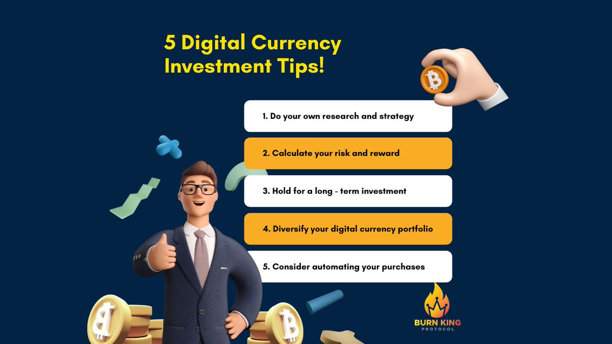 BKPtoken's tweet photo. 5 Digital Currency Investment Tips!
https://t.co/kwfHjM3Cun your own research and strategy.
2.Calculate your risk and reward.
3.Hold for a long-term investment.
4.Diversify your digital currency portfolio.
5.Consider automating your purchases.

 https://t.co/9Ji4JmsqnV https://t.co/sjP7xXdctV