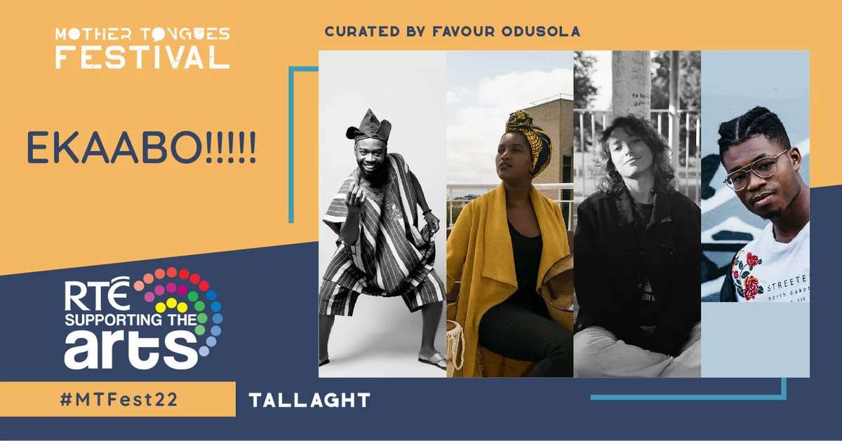 MotherTonguesIE's tweet photo. Come listen to the myths and legendary stories of gods and warriors, celebrating Nigerian culture! Mother Tongues Festival, Feb 26th, @ruared #Tallaght
Find out more and book ๐ https://t.co/v3qPhhmAFI
#MTFest22 #RTESupportingtheArts
Funded by @artscouncil_ie @sdublincoco https://t.co/LGwpTT53mu