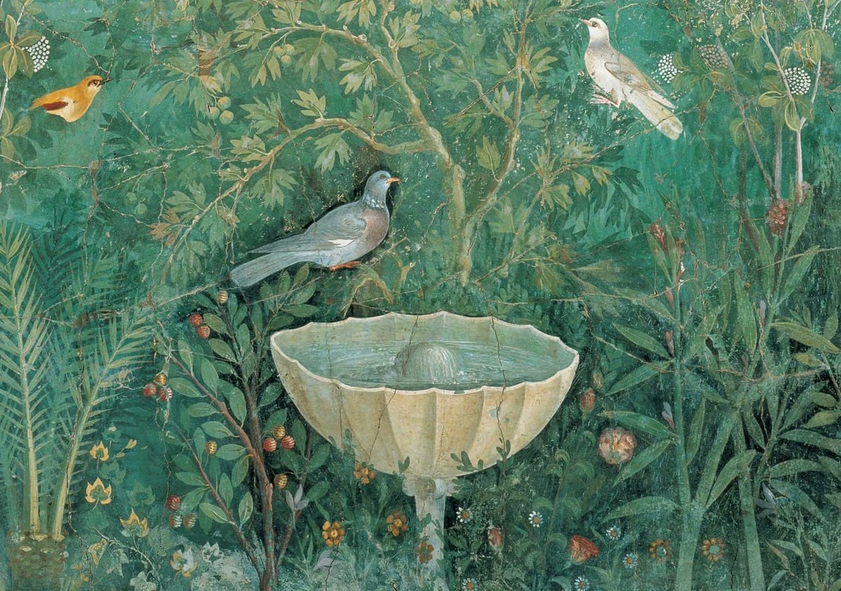 CARAA_Center's tweet photo. Fresco from the House of the Golden Bracelet, Pompeii. https://t.co/AHT2lyAx39