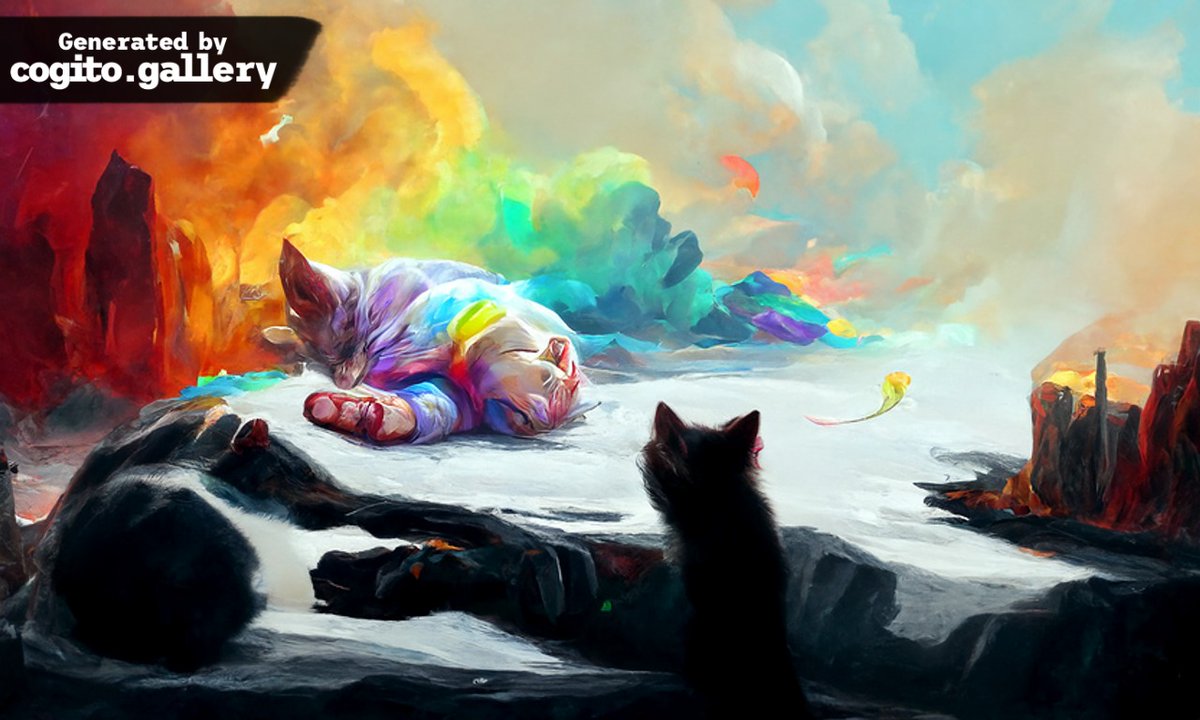 We were asked by <a href="/HeartJacking/">Heart Jacking 💙</a> to honor is beloved cat with an artwork by our #AI creator. The text triggered this piece was "The last moments of my kitten on earth".
The way it captured this moment is breathtaking ✨

Want to try it yourself?
👉RT with your desired text.
