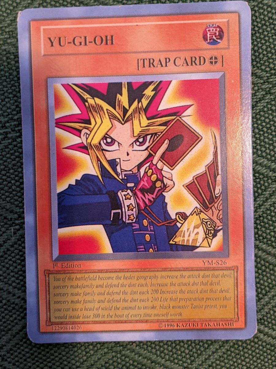 Of course, how can we forget the most famous Yu-Gi-Oh card release of all time. I don't remember him being a trap card tho Of course, how can we forget the most famous Yu-Gi-Oh card release of all time. I don't remember him being a trap card tho