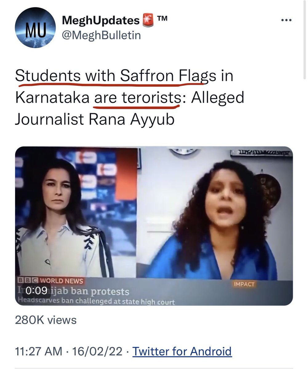 thecapnpie's tweet photo. Calling students terrorists is journalism but posting an image of actual terrorists is considered as an act of hate.

Well done BJP Gujarat !!

And more funny thing is that Rana ayyub tagged two foreigners from a country where Bible is superior than constitution. 🤣🤣🤣🤣 https://t.co/t26hWmgr7k