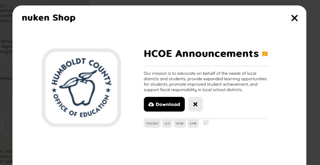 nukeneducation's tweet photo. We’d like to bring attention to @humboldtcoe’s mission to provide students with educational resources and experiences - they’re awesome! 😎 https://t.co/iKldyBuIjm

If you want to stay up to date on all things HCOE, download their free Add-on in the #nukenShop. 👩‍🏫 https://t.co/NTLAIBkPsj