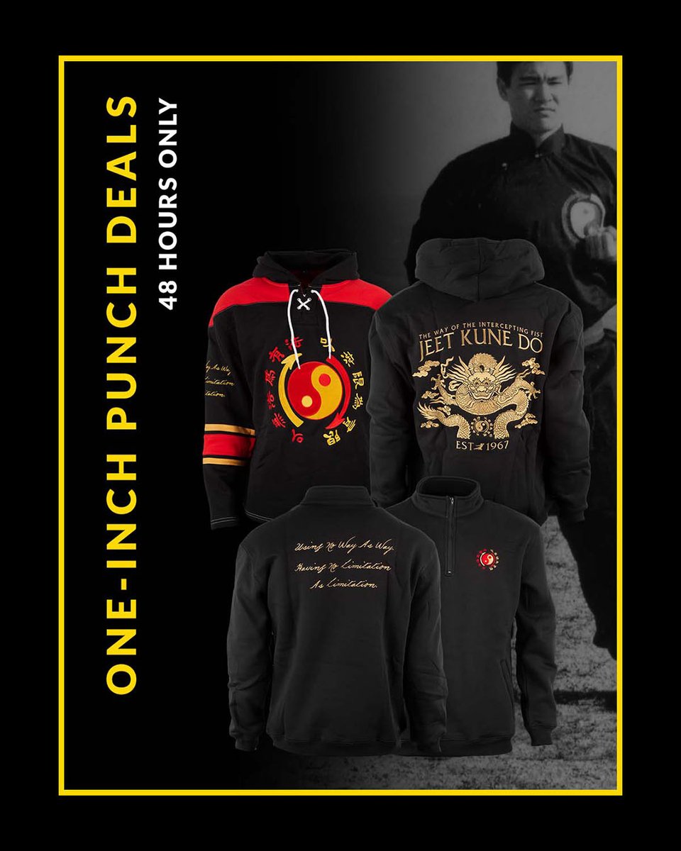 brucelee's tweet photo. 🐉👊💥 Our One Inch Punch Sale ends tonight!  Explore great deals in the Bruce Lee Official store here  👉  https://t.co/cHuGW42v0u

#BruceLee #BLStore #OnSale #coresymbol #JKD https://t.co/dnmIEz59vN