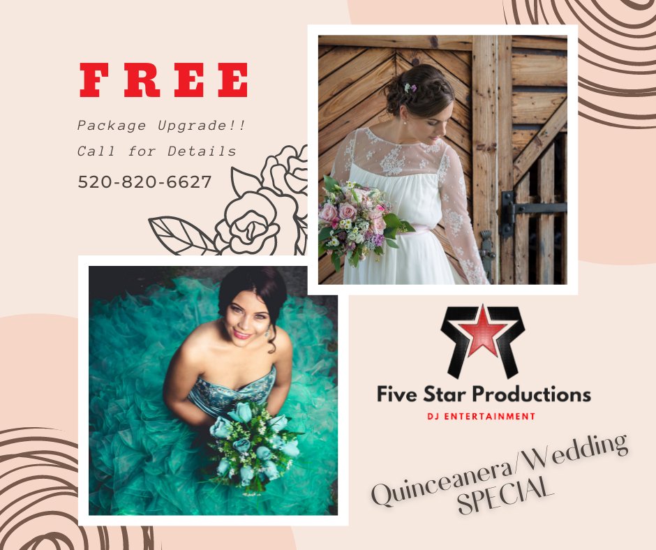 Tucson_DJ's tweet photo. Happy Sunday! #Tucson #Expo 
Things are in full swing here at Five Star Productions Entertainment! We currently have a #Wedding &amp; #Quinceanera Special just for you. Call for details 520-820-6627 https://t.co/TME65oDKdx